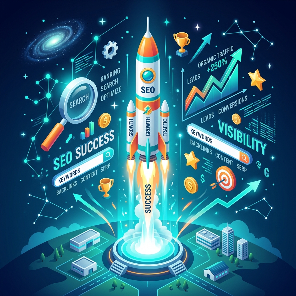 توضيح صاروخ منهجية تحسين محركات البحث