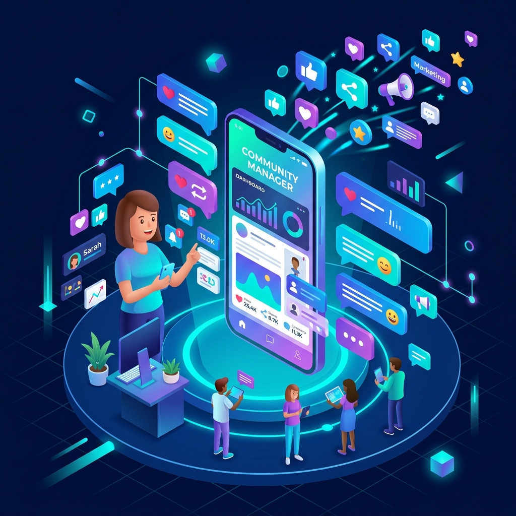 توضيح إدارة المجتمعات ووسائل التواصل الاجتماعي